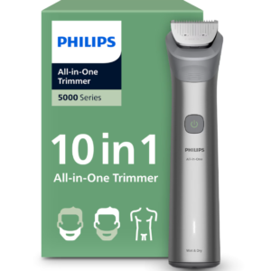 Aparat de tuns barba & parul de pe cap si corp 10in1 PHILIPS All-in-One MG5921/15, autonomie 120 min, 11 setari de lungime: 0,5-16 mm, 2 capate trimmer specializate (detalii, nas), piepteni pt fata, cap, corp, 100% rezistent la apa, husa