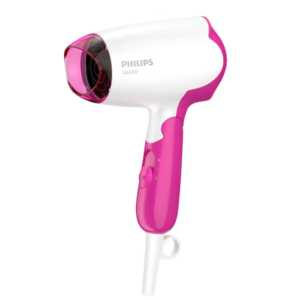 Philips SalonDry Compact BHD003/00 Uscator de par, 1400 W, pliabil, alb/roz