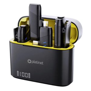 Set lavaliera microfon 2in1 wireless 2.4GHz 25m Plug & Play Android /iOS Platinet PLMM30