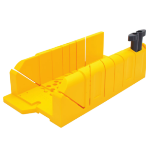 Dispozitiv de taiat si ghidaj unghiuri Stanley 1-20-112, din plastic, sloturi pentru 90°, 45° si 22.5°, lungime 11.81 inch, cu sistem patentat de depozitare pentru ferastrau