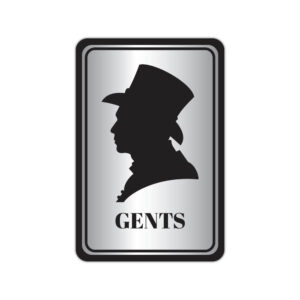 Indicator grup sanitar bărbați GENTS cu siluetă masculină