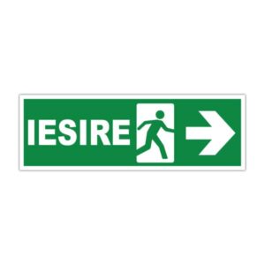 Indicator evacuare IEȘIRE cu săgeată spre dreapta