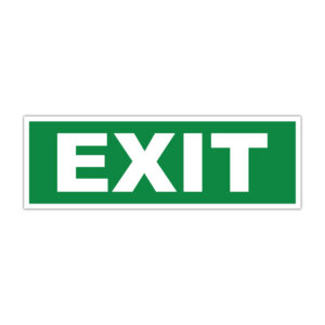 Indicator evacuare EXIT verde cu text alb