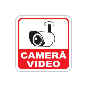 Indicator supraveghere video Cameră Video roșu alb cu simbol cameră