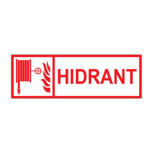Indicator PSI Hidrant roșu cu simbol furtun și text HIDRANT