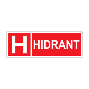 Indicator PSI Hidrant roșu cu simbol H și text Hidrant