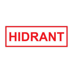 Indicator PSI Hidrant cu text rosu pe fundal alb