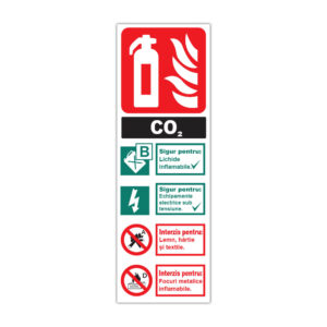 Indicator PSI stingător CO2 cu instrucțiuni de utilizare și restricții