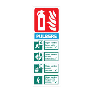 Indicator PSI stingător cu pulbere pentru clasele A, B, C și echipamente electrice sub tensiune