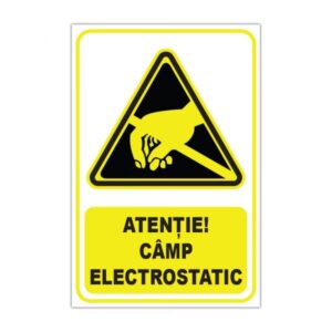 Indicator de avertizare Atenție Câmp electrostatic