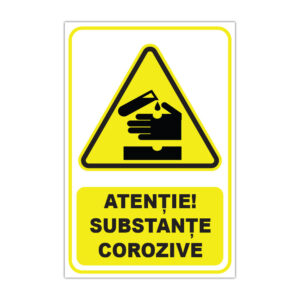 Indicator avertizare Atenție Substanțe corozive