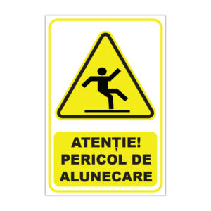 Indicator avertizare Atenție Pericol de alunecare galben cu negru