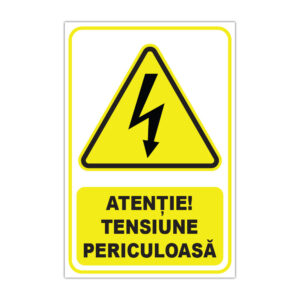 Indicator avertizare Atenție Tensiune periculoasă cu simbol electric