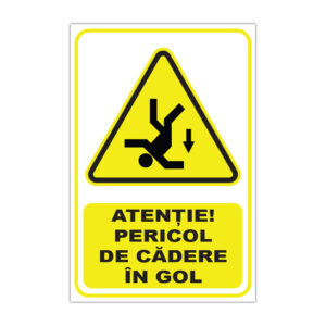 Indicator avertizare Atenție Pericol de cădere în gol
