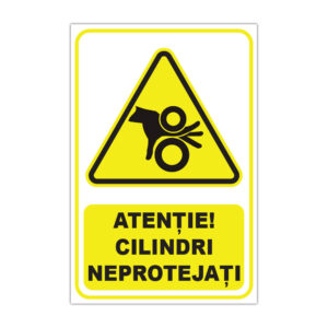 Indicator de avertizare Atenție Cilindri neprotejați