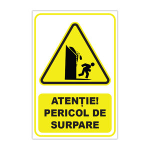Indicator avertizare Atenție Pericol de surpare