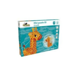 Mini puzzle 3D Noriel model girafa cu gat mobil, asamblat complet