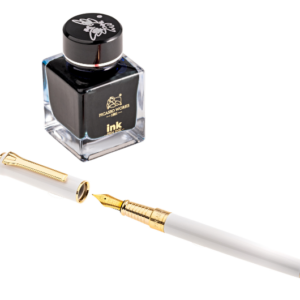 Set stilou alb cu călimară Picasso 9688W pentru scris elegant