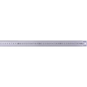 Rigla metalica gri de 400 mm pentru masuratori precise