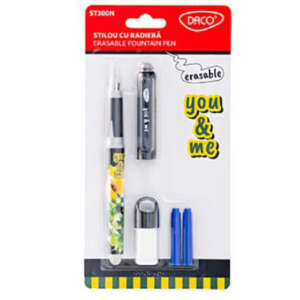Stilou cu radiera negru model YOU AND ME de la DACO cu design sportiv