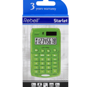 Calculator buzunar Starlet verde pentru birou și papetărie