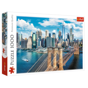 Puzzle multicolor cu Podul Brooklyn din New York, 1000 piese Trefl