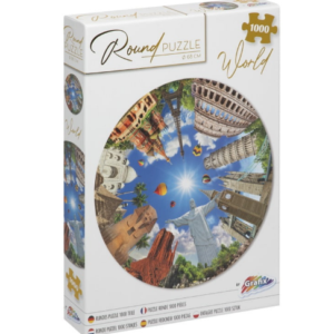 Puzzle rotund multicolor cu 1000 piese World de la Grafix