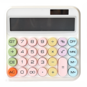 Calculator electronic retro multicolor OP24060 WY pentru birou