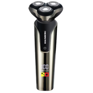 Aparat de ras electric argintiu cu 3 capete rotative și încărcare USB Type-C