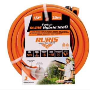 Furtun gradina portocaliu RURIS Hybrid1220 lungime 20 metri cu armatura poliester