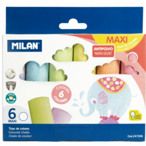 Set de 6 crete asfalt multicolore pentru scris si colorat Milan