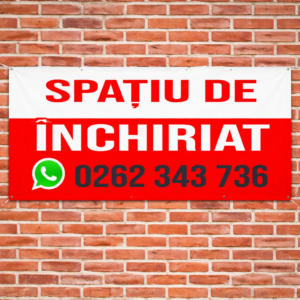 Banner personalizat Spațiu de închiriat cu zonă pentru număr de telefon