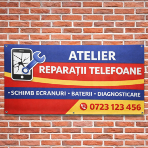 Panou reclamă Atelier Reparații Telefoane din PVC Forex 5mm