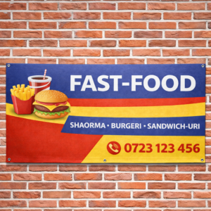 Panou reclamă Fast-Food personalizat din PVC Forex 5mm