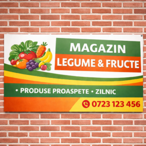 Panou reclamă magazin legume și fructe din PVC Forex 5 mm