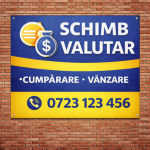 Panou reclamă schimb valutar din PVC Forex 5 mm
