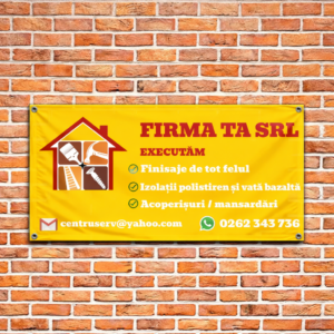 Banner personalizat pentru firmă de construcții