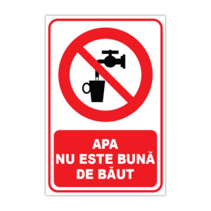Indicator de interzicere Apa nu este bună de băut