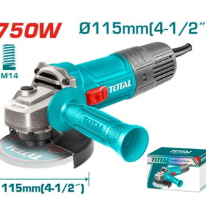 Polizor unghiular Total, 750W, 12000rpm, disc 115mm, maner auxiliar