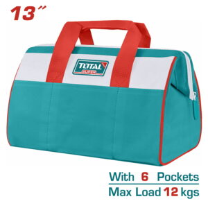 Geanta pentru unelte Total, 6 buzunare, capacitate maxima 12 kg, 33x21x18cm