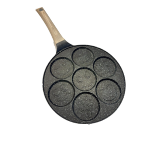 Tigaie neagra pentru clătite de 28 cm din aluminiu turnat Hausberg