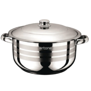 Oala adanca din inox de 24 cm, culoare argintie, model Ertone MN534
