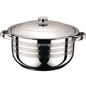 Oala adanca din inox cu capac, diametru 26 cm, capacitate 8.5 litri
