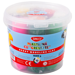 Set plastilină multicolor cu 10 culori și greutate de 1500 g pentru activități creative