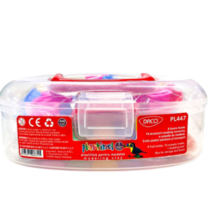 Set de plastilină multicoloră cu 7 culori Plastinel DACO PL447 pentru activități creative