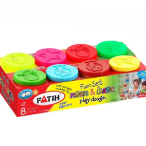 Set plastilină ușoară multicoloră neon 8 culori 50g Fatih