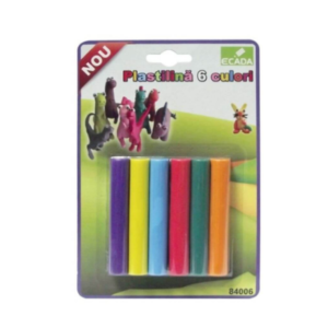 Set de plastilina colorata ECADA cu 6 culori pentru activitati creative si modelaj