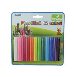 Set de plastilină multicolor cu 12 culori intense și textură moale pentru modelaj