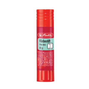 Stick lipici solid roșu 8g fără solvent Herlitz pentru uz școlar și birou
