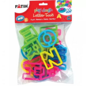 Set de 26 forme modelat plastilină cu litere colorate din plastic
